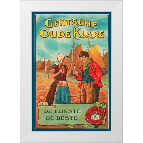 Gentsche Oude Klare White Modern Wood Framed Art Print by Retrolabel