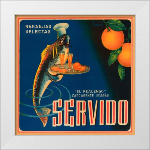 Servido Selected Oranges White Modern Wood Framed Art Print by Retrolabel