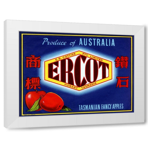 Ercot White Modern Wood Framed Art Print by Retrolabel