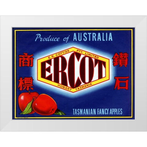 Ercot White Modern Wood Framed Art Print by Retrolabel