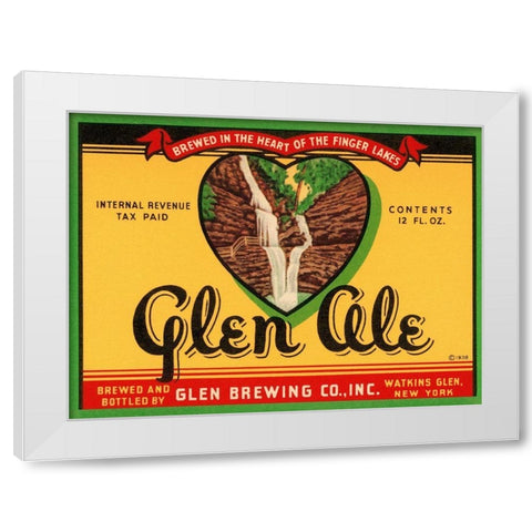 Glen Ale White Modern Wood Framed Art Print by Retrolabel