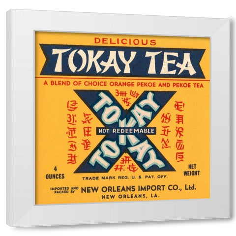 Tokay Tea White Modern Wood Framed Art Print by Retrolabel