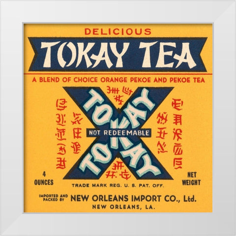 Tokay Tea White Modern Wood Framed Art Print by Retrolabel