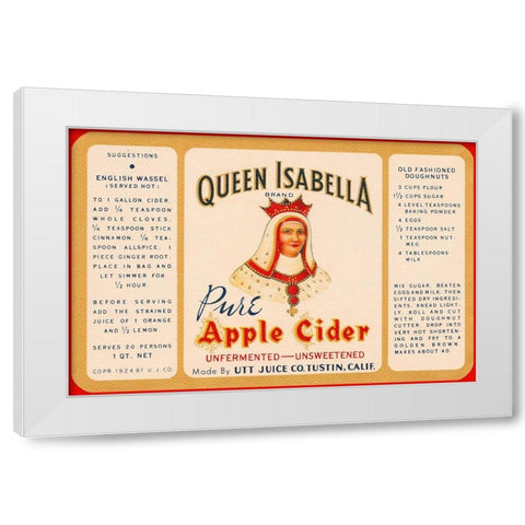 Queen Isabella Pure Apple Cider White Modern Wood Framed Art Print by Retrolabel