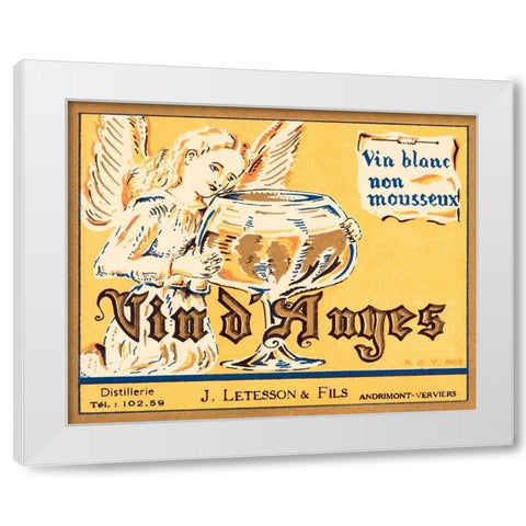 Vin dAnges White Modern Wood Framed Art Print by Retrolabel
