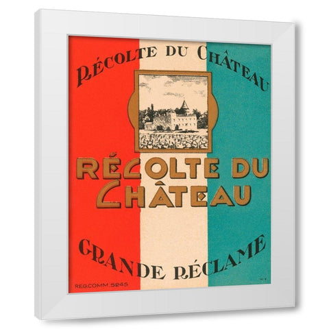 Recolte du Chateau White Modern Wood Framed Art Print by Retrolabel