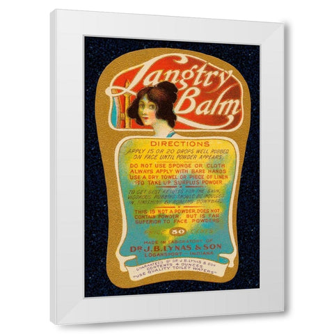 Langtry Balm White Modern Wood Framed Art Print by Retrolabel