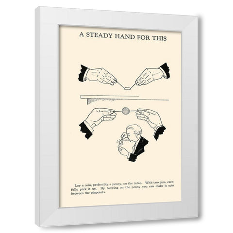 A Steady Hand for This White Modern Wood Framed Art Print by Retromagic