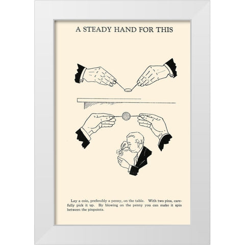 A Steady Hand for This White Modern Wood Framed Art Print by Retromagic