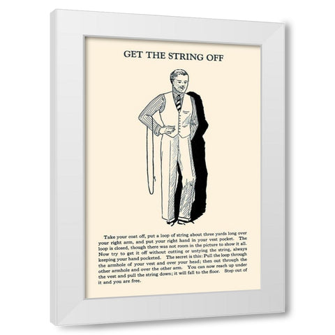 Get the String Off White Modern Wood Framed Art Print by Retromagic