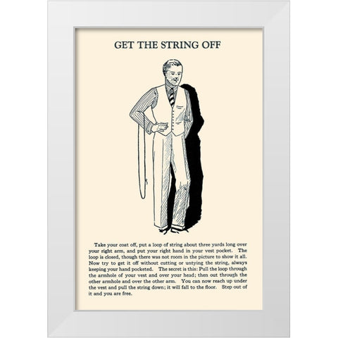Get the String Off White Modern Wood Framed Art Print by Retromagic