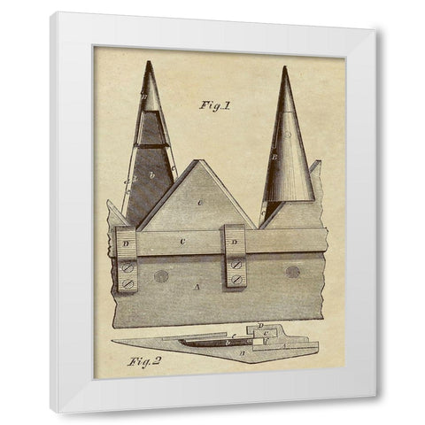 Pencil lead Cutter White Modern Wood Framed Art Print by Inventions