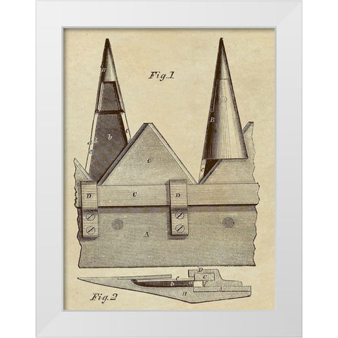 Pencil lead Cutter White Modern Wood Framed Art Print by Inventions