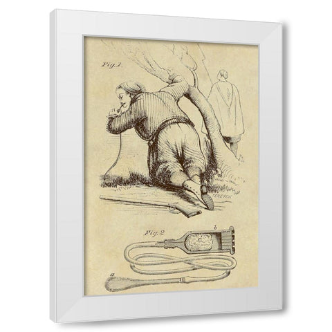 Portable Hookah White Modern Wood Framed Art Print by Inventions