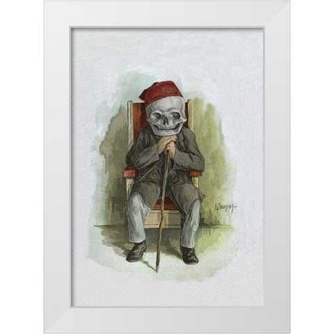Death Poses for a Photo White Modern Wood Framed Art Print by Frusius
