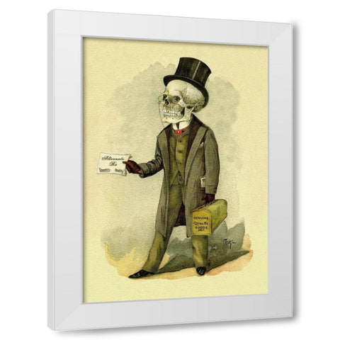 Death Fills a Prescription White Modern Wood Framed Art Print by Frusius