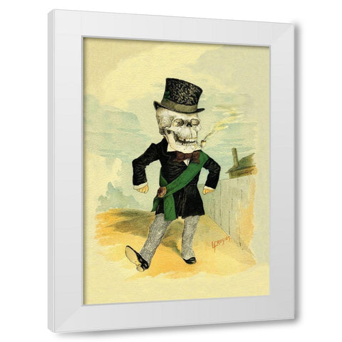 Death on the Fourth White Modern Wood Framed Art Print by Frusius