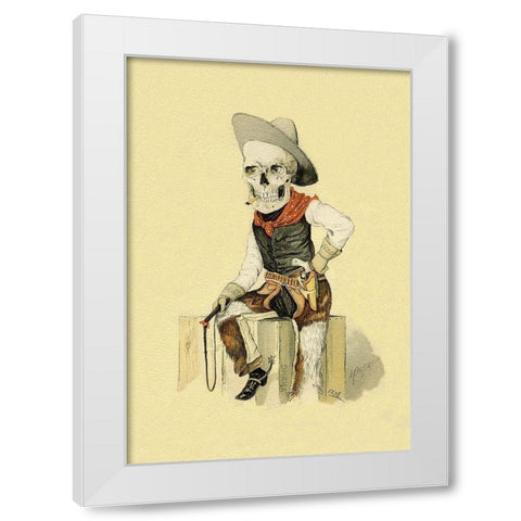 Death Finds No Fault White Modern Wood Framed Art Print by Frusius