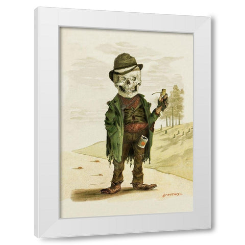 Death Works for Food White Modern Wood Framed Art Print by Frusius