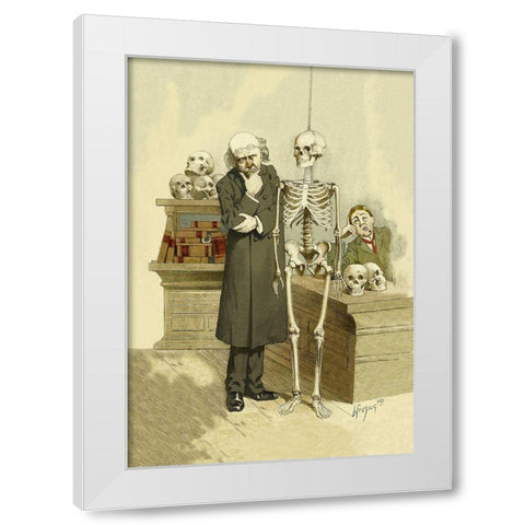 Death Under Inspection White Modern Wood Framed Art Print by Frusius