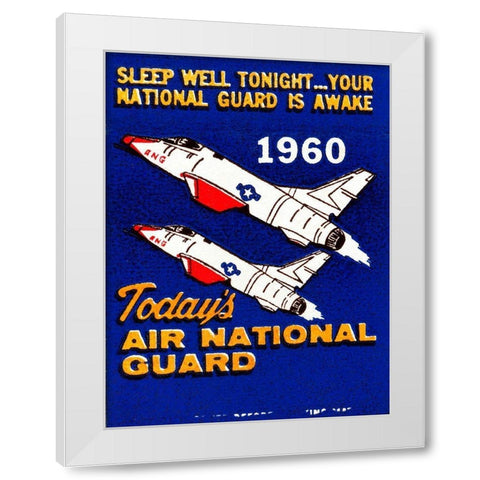 Todays Air National Guard White Modern Wood Framed Art Print by Retrotravel