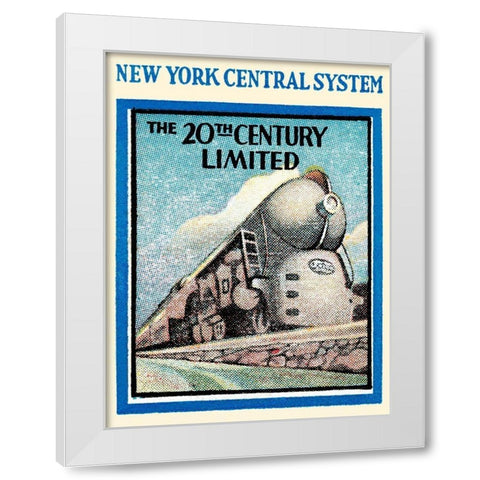 New York Central System - The 20th Century Limited White Modern Wood Framed Art Print by Retrotravel