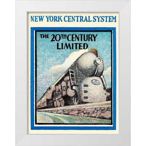 New York Central System - The 20th Century Limited White Modern Wood Framed Art Print by Retrotravel
