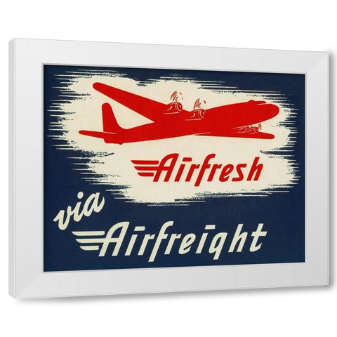 Airfresh via Airfreight White Modern Wood Framed Art Print by Retrotravel