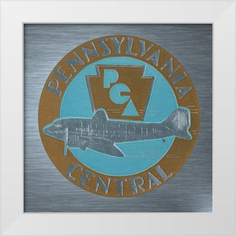 Pennsylvania Central Airways White Modern Wood Framed Art Print by Retrotravel