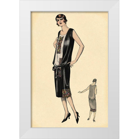Elegance in Black White Modern Wood Framed Art Print by Vintage Fashion