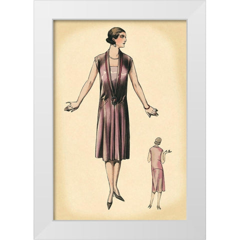 Solitary Beauty White Modern Wood Framed Art Print by Vintage Fashion