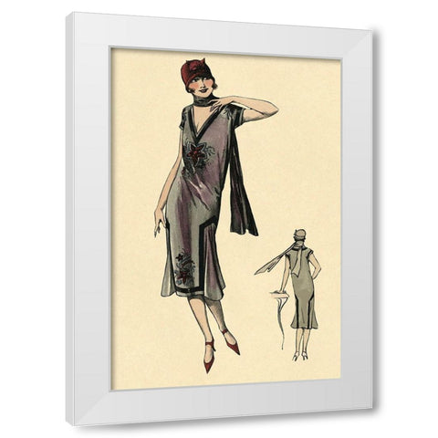Come Hither White Modern Wood Framed Art Print by Vintage Fashion