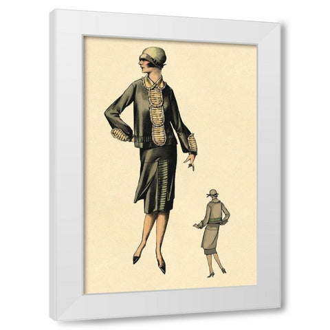 Charming White Modern Wood Framed Art Print by Vintage Fashion