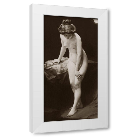Amelia White Modern Wood Framed Art Print by Vintage Nudes