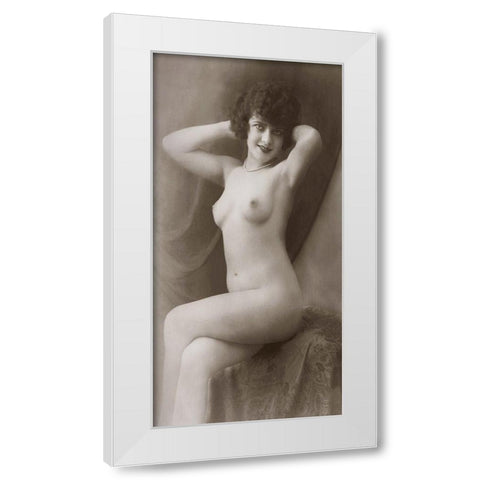 Emily White Modern Wood Framed Art Print by Vintage Nudes