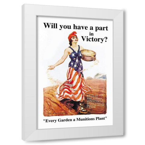 Will You Have a Part in Victory? White Modern Wood Framed Art Print by Flagg, James M.