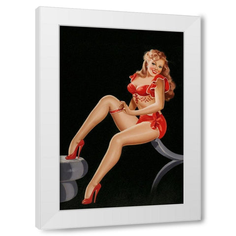 Eyeful Magazine: Pinup in Red White Modern Wood Framed Art Print by Driben, Peter