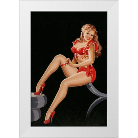 Eyeful Magazine: Pinup in Red White Modern Wood Framed Art Print by Driben, Peter