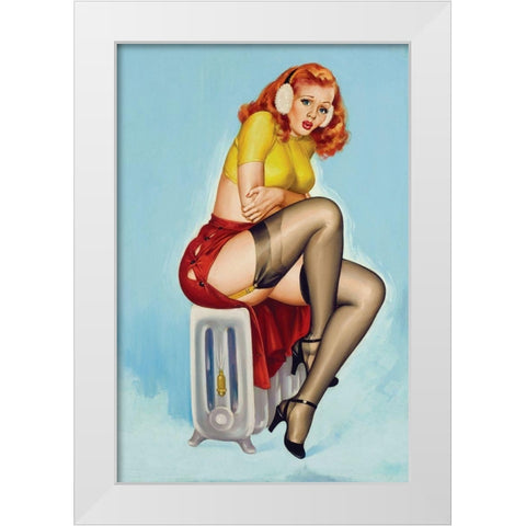 Flirt Magazine: Chilly White Modern Wood Framed Art Print by Driben, Peter