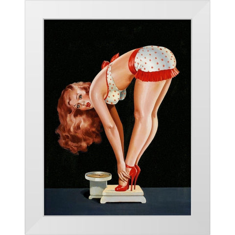 Wink Magazine - On A Scale White Modern Wood Framed Art Print by Driben, Peter