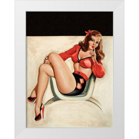 Whisper Magazine: Quiet White Modern Wood Framed Art Print by Driben, Peter