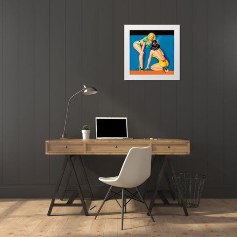 Whisper Magazine: The Secret White Modern Wood Framed Art Print by Driben, Peter