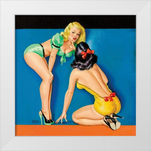 Whisper Magazine: The Secret White Modern Wood Framed Art Print by Driben, Peter