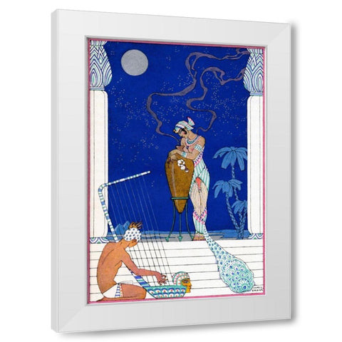 Egypt White Modern Wood Framed Art Print by Barbier, Georges