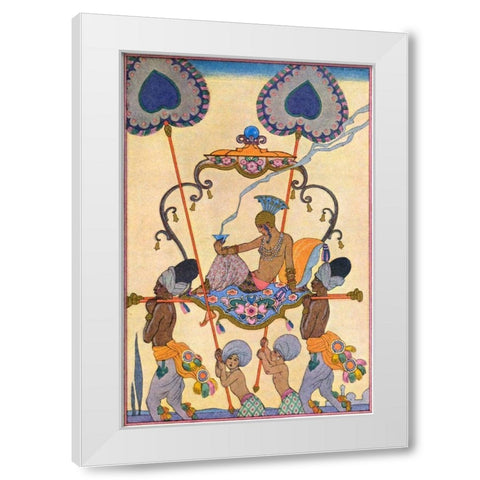 India White Modern Wood Framed Art Print by Barbier, Georges