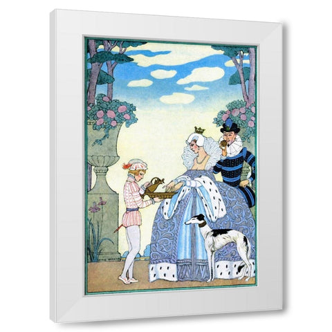 Elizabethan England White Modern Wood Framed Art Print by Barbier, Georges