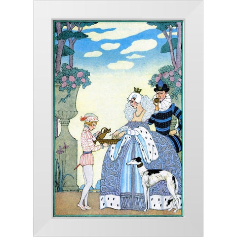 Elizabethan England White Modern Wood Framed Art Print by Barbier, Georges