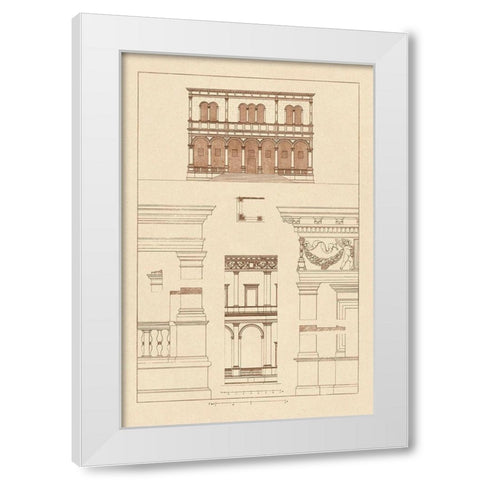 Palazzo del Consiglio at Padua, Villa Farnesia White Modern Wood Framed Art Print by Buhlmann, J.