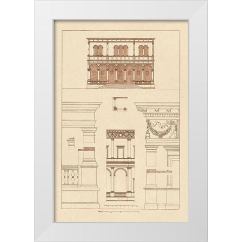 Palazzo del Consiglio at Padua, Villa Farnesia White Modern Wood Framed Art Print by Buhlmann, J.