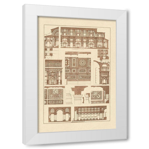 Barrel Vaults of the Renaissance White Modern Wood Framed Art Print by Buhlmann, J.